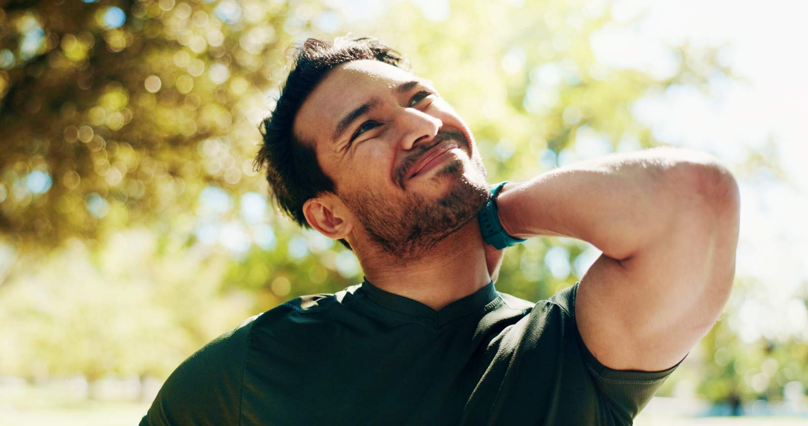 Wellness retreat in nature – Andalusia Spain Man relaxing in nature during an international wellness retreat in Andalusia, Spain